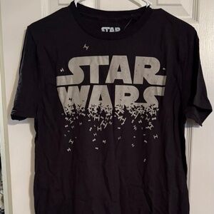 Disney Macys Star Wars Black And White Tie Fighter Shirt Women Size Medium New